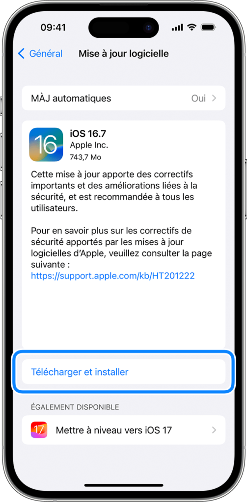 Économiser de la batterie grâce à la mise à jour iOS